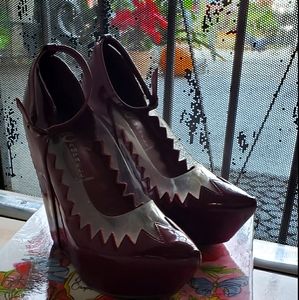 Jeffrey Campbell Audrey-Two Dark Patent Red
